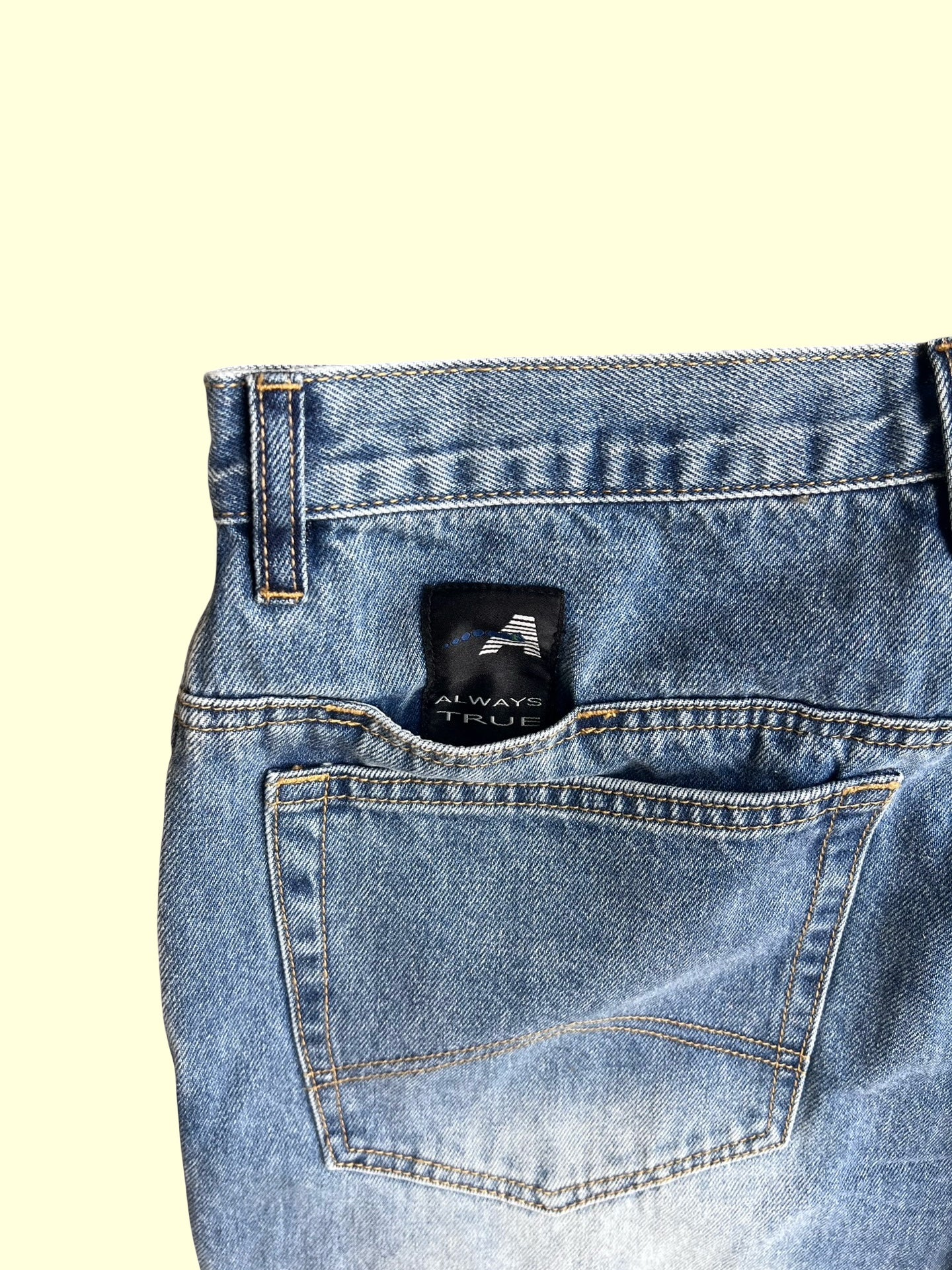Loose Change Denim Pants (Faded Blue)