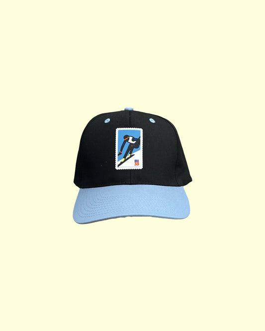 Lucky Lefty Structured Snapback (Black/Sky Blue)