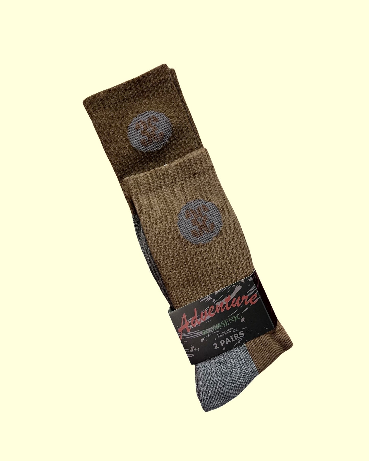 Cashcrop Socks 2 Pairs (Brown/Grey)