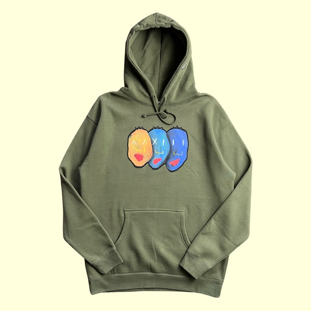 Faces Sweatshirt (Olive)