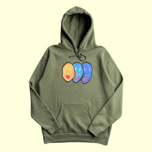 Faces Sweatshirt (Olive)