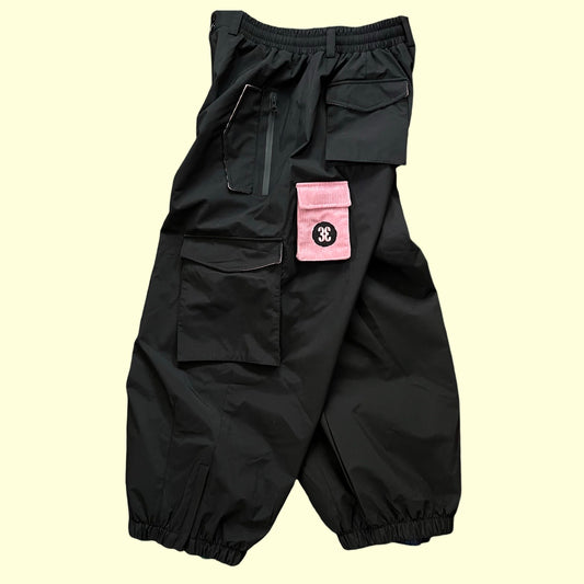 Big Strides Snowpants (Black wit da pink) (Preorder)