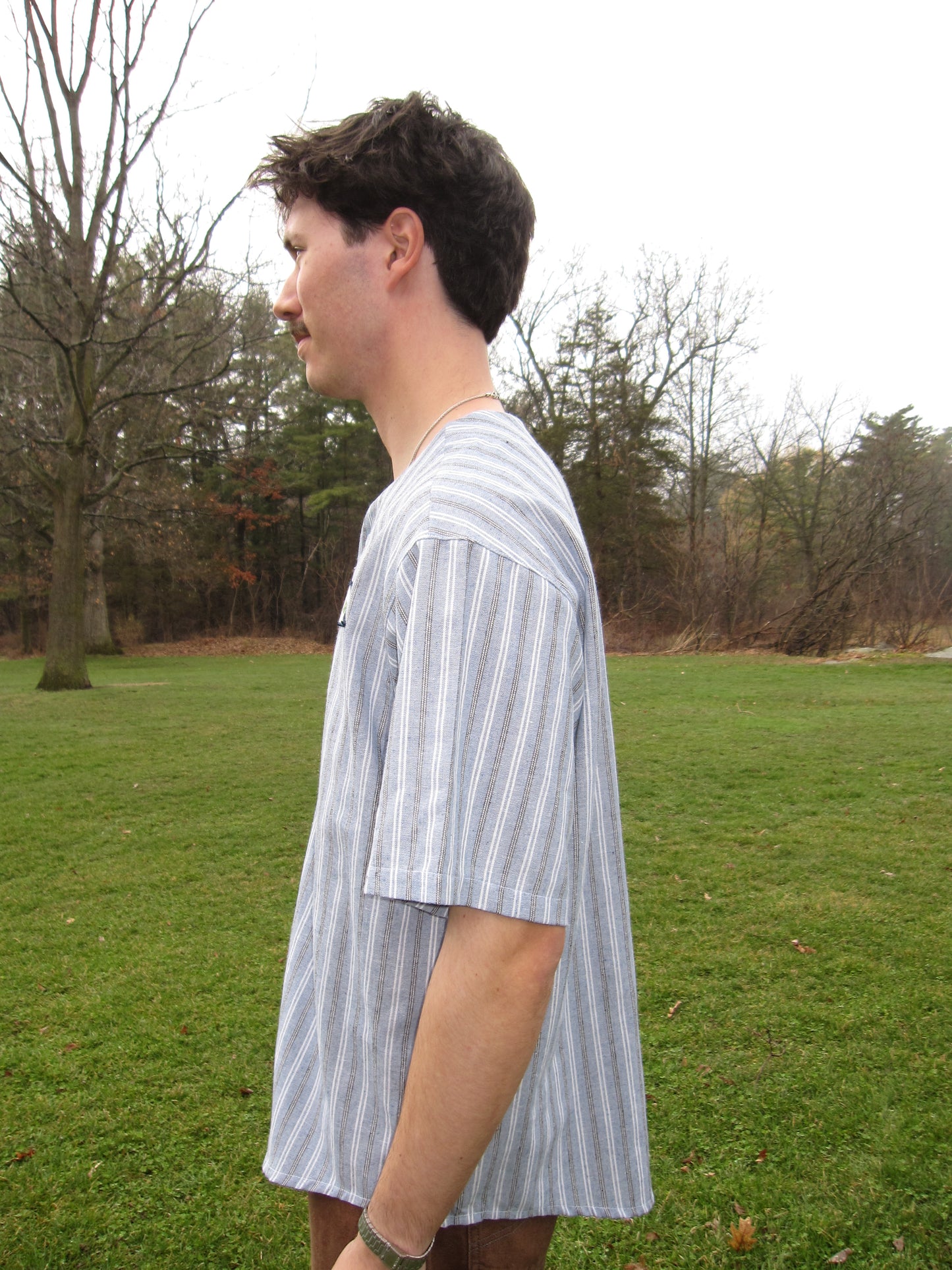 Big Flag Linen Jersey (Stone Striped)