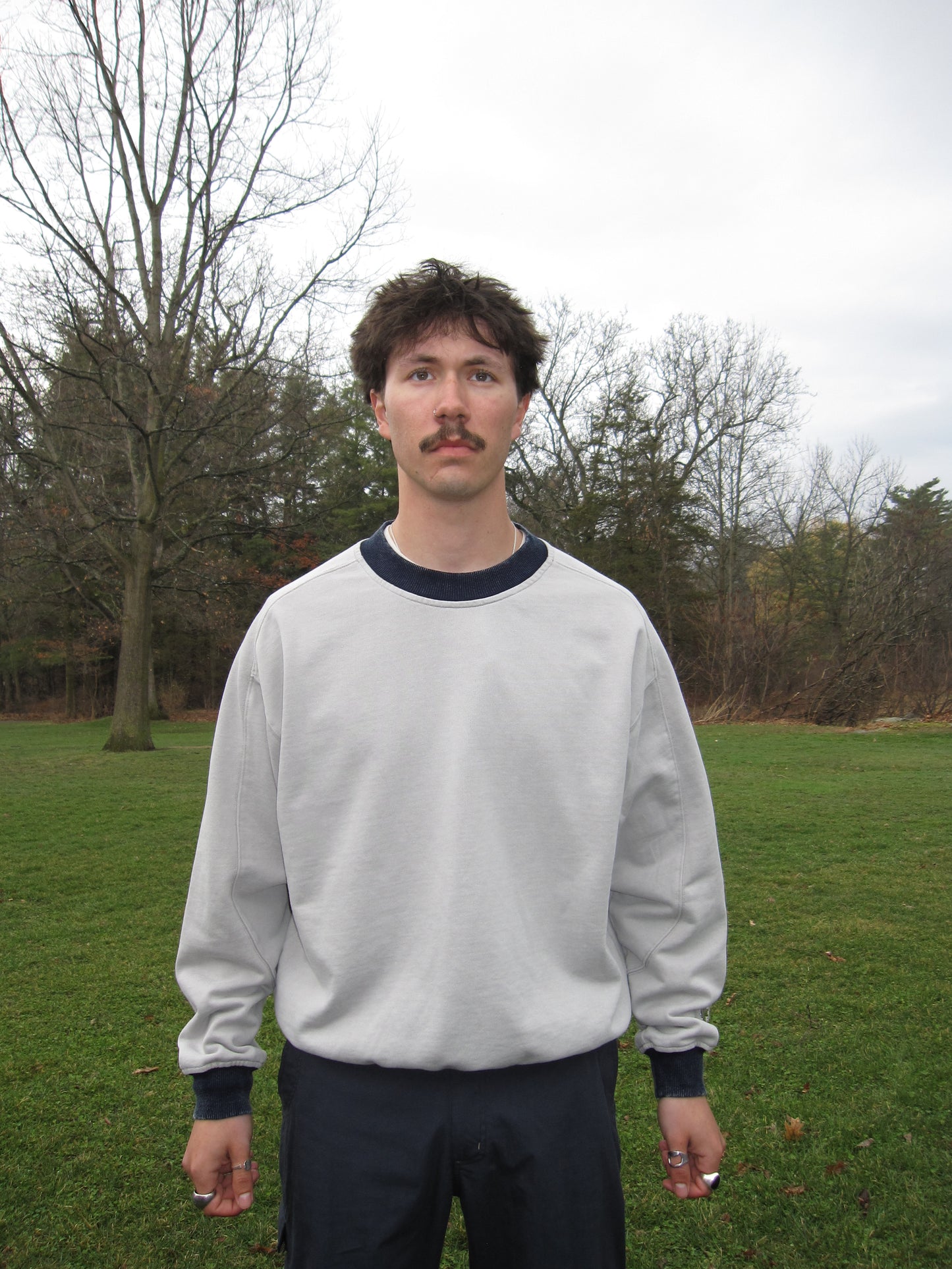 Coniferous Crewneck Sweatshirt (Grey/Navy)