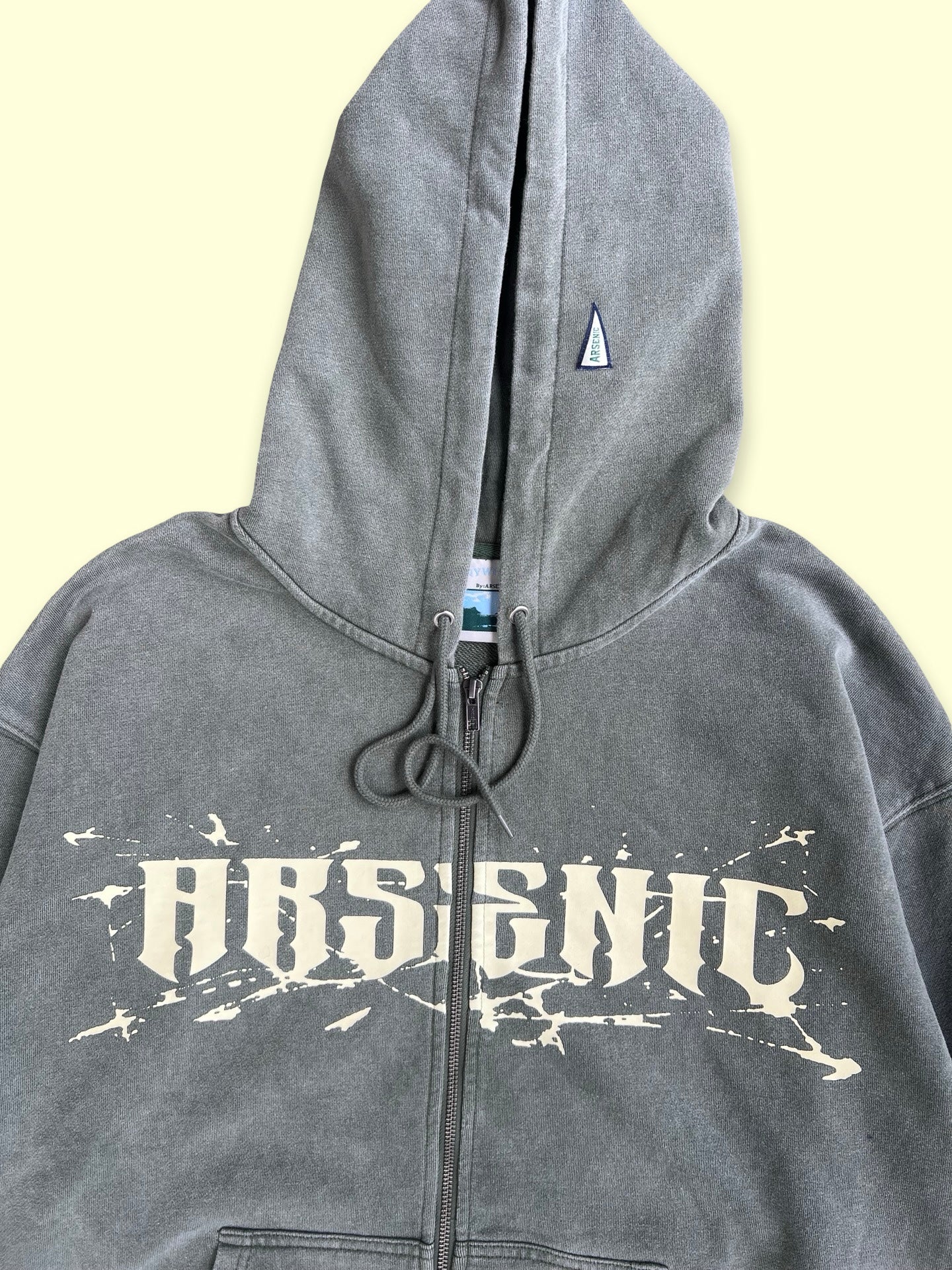 "Shattered" Zippered Sweatshirt (Washed Pine)
