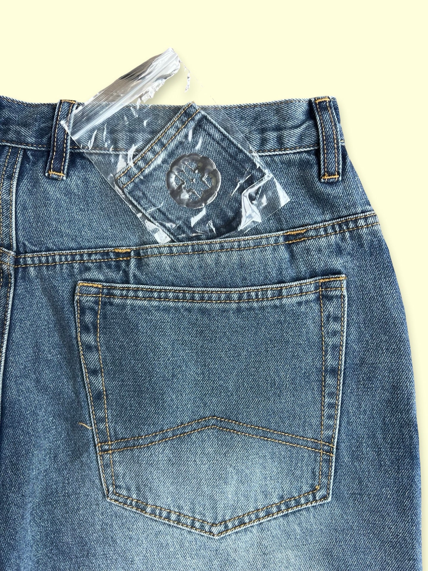 Loose Change Denim Shorts (Faded Blue)