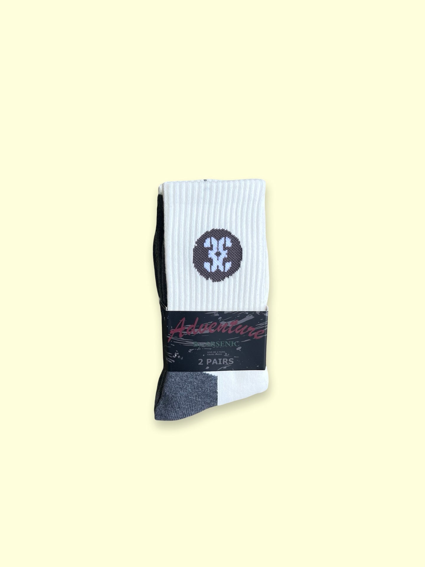 Cashcrop Socks Combo 2-Pack (White/Grey)