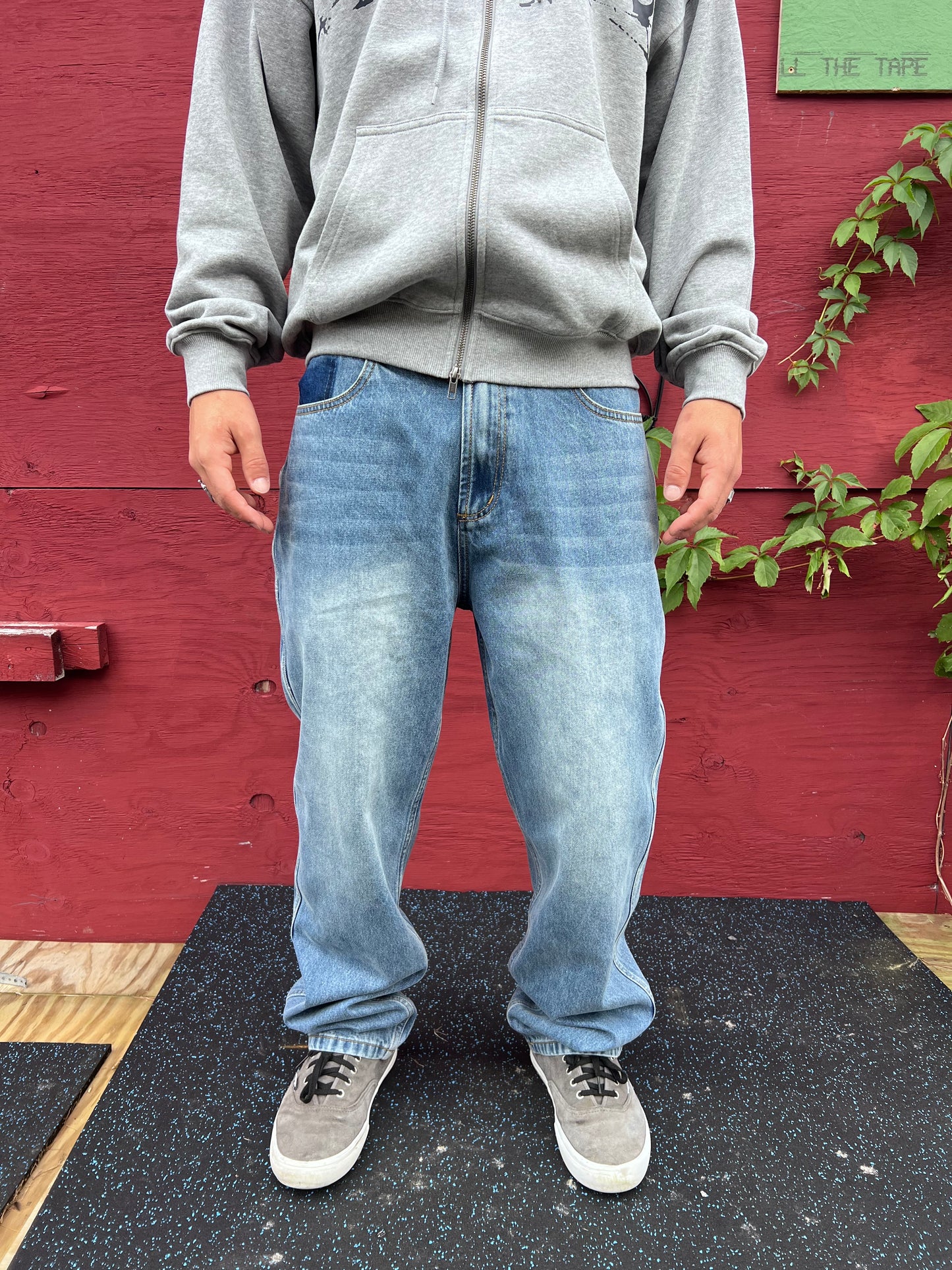 Loose Change Denim Pants (Faded Blue)