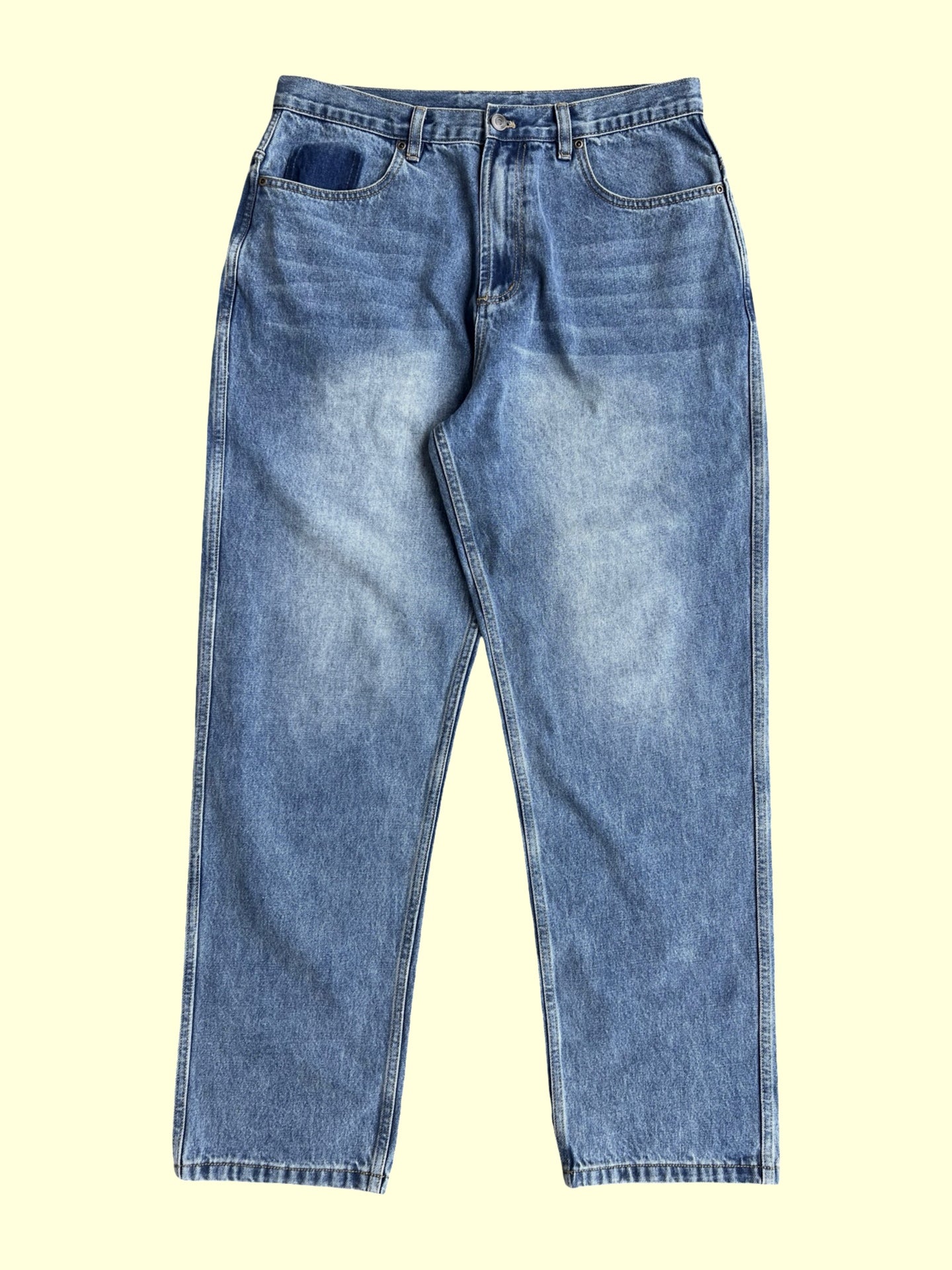 Loose Change Denim Pants (Faded Blue)