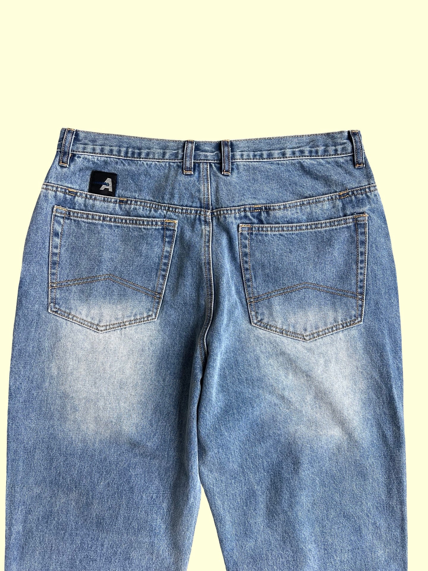 Loose Change Denim Pants (Faded Blue)