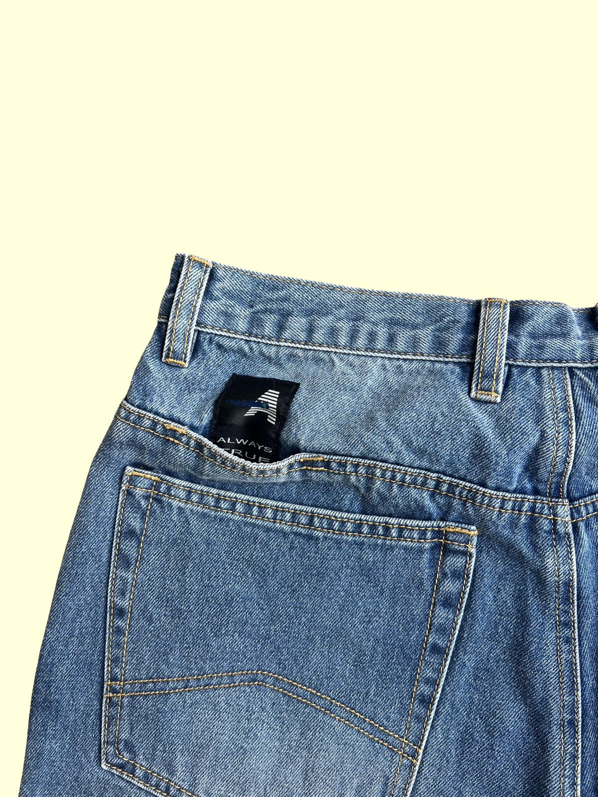 Loose Change Denim Shorts (Faded Blue)