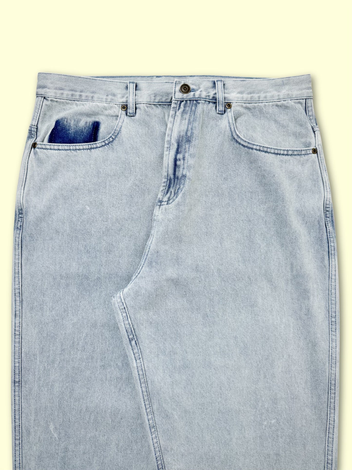 Loose Change Denim Pants (Light Wash)