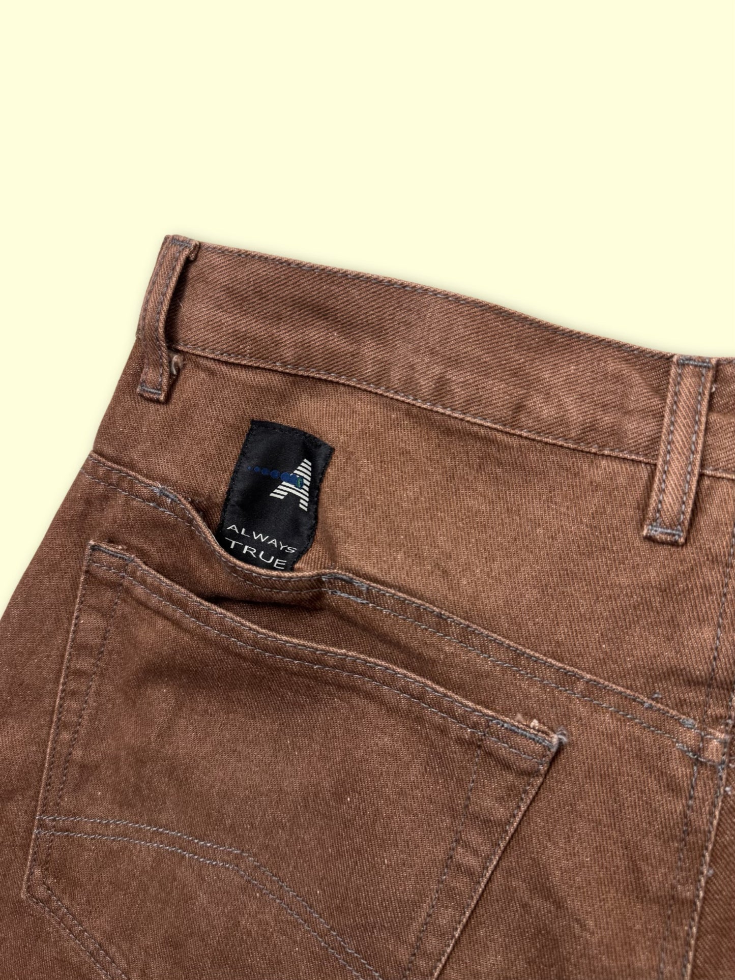 Loose Change Denim Pants (Chocolate)