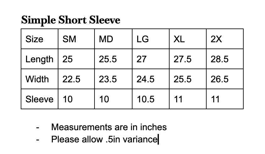 Simple Short Sleeve (Navy)