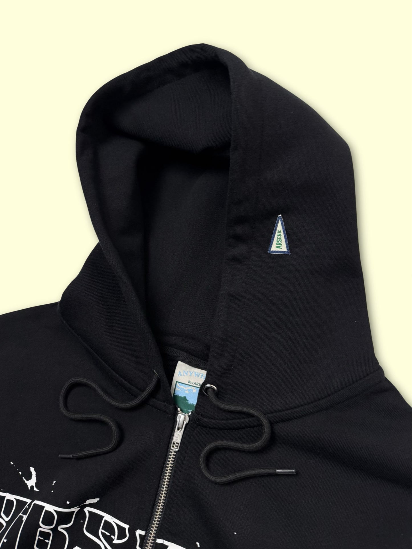 "Shattered" Zippered Sweatshirt (Black)